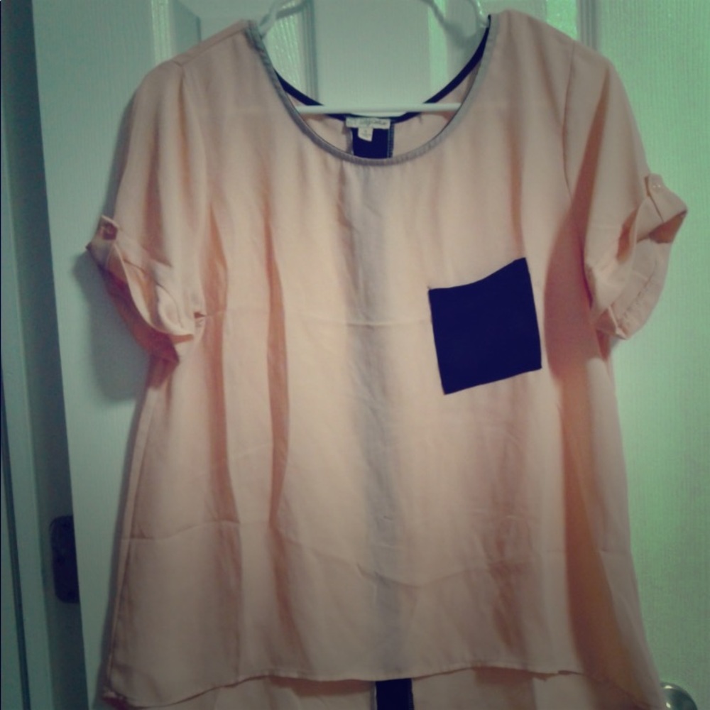 Women's peach dress blouse
